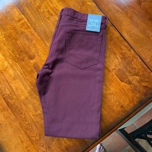 Burgundy Men’s J Crew Jeans 34x30
